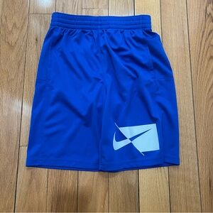 Nike kids Athletic Shorts in Blue with White Logo